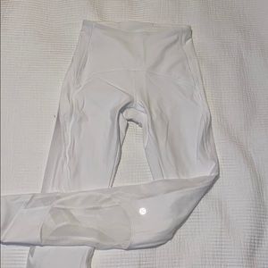 Lululemon white mesh leggings